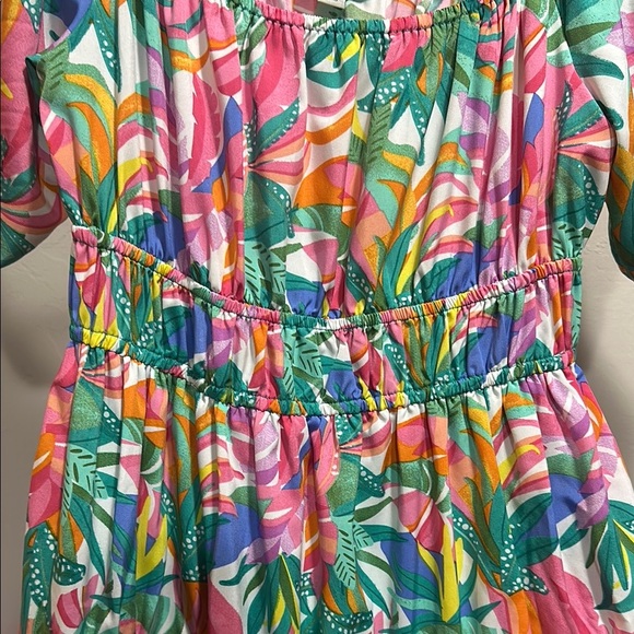 She + Sky Pink Ruffled Sundress with Flutter Sleeves - Picture 3 of 6